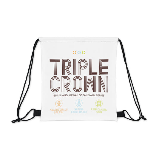 Triple Crown Drawstring Bag